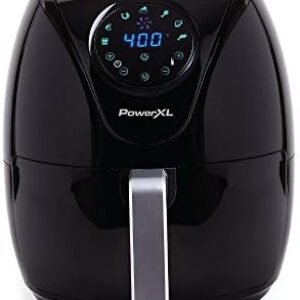 PowerXL Air Fryer 7 QT Maxx Classic, Extra Hot Air Fry, Cook, Crisp, Broil, Roast, Bake, High Gloss Finish, Nonstick, Black