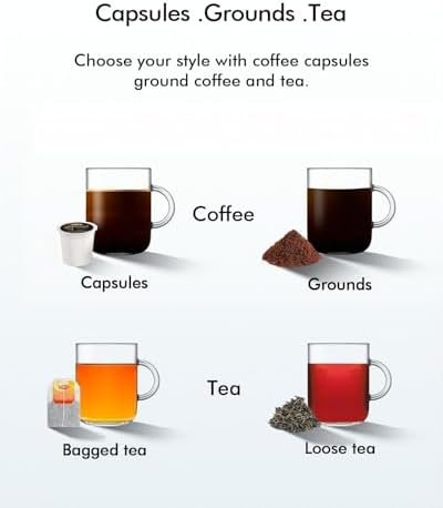 SIFENE Single Serve Coffee Machine, 3-in-1 Pod Coffee Maker for K-Pod Capsule, Ground Coffee, and Leaf Tea with 6-10 oz Cup Size, 50 oz Removable Water Reservoir, Red - Image 4