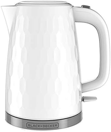 BLACK+DECKER 1.7L Cordless Electric Kettle, KE1560W, Premium Texture, Water Window, Rapid Boil, Auto Shutoff, White - Image 2