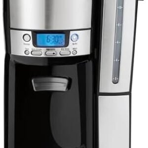Hamilton Beach (47950) Coffee Maker with 12 Cup Capacity & Internal Storage Coffee Pot, Brewstation, Black/Stainless Steel