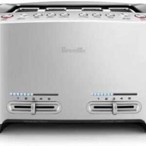 Breville 4-Slice BTA840XL Die-Cast Smart Toaster, Brushed Aluminum