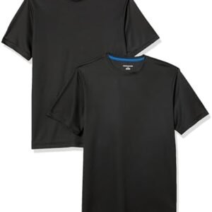 Amazon Essentials T-Shirts for Men, Active Performance Tech, Available in Big & Tall, Pack of 2