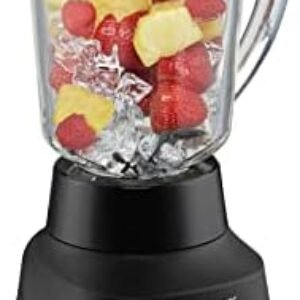 Hamilton Beach 58175 Wave Action Blender for Shakes and Smoothies, Stainless Steel Ice Sabre Blades, 800 Watts, Quiet Design, 40 oz Glass Jar, Black