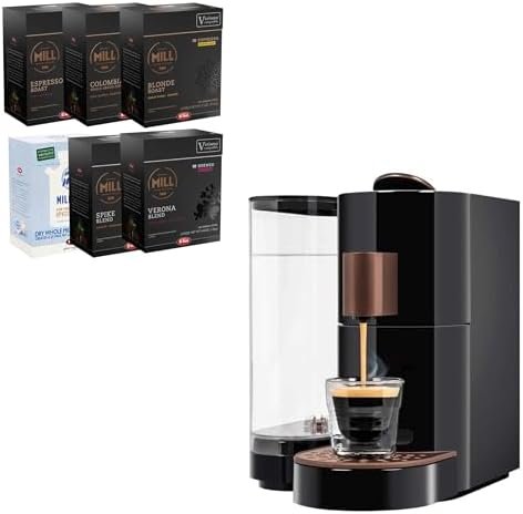 K-FEE® Holiday Bundle: Twins II Single Serve Coffee and Espresso Machine PLUS 72 Pods Mill Coffee Variety Pack | (Black/Copper)