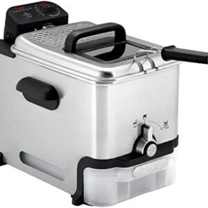 T-fal 3.5L Deep Fryer with Oil Filtration System: 1700W Stainless Steel Fryer, Dishwasher Safe Parts, Digital Timer, Adjustable Temperature Control for Perfect Golden Crispy Results