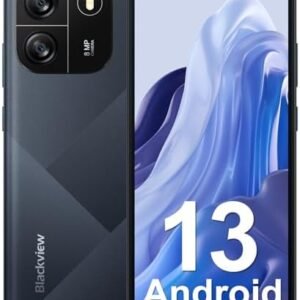 Blackview Wave 6C Unlocked Android Phones, Android 13 Smartphones, 6.52" HD+, 5100mAh 10W Fast, Octa-Core 4GB+32GB/SD 1TB Smart Phone, 8MP+5MP, 3 Card Slots, Face ID Unlock Phone, 4G Dual SIM Phone