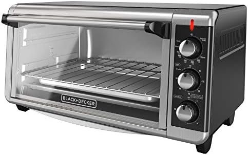 BLACK+DECKER 8-Slice Extra Wide Convection Toaster Oven, Fits 9"x13" Oven Pans and 12" Pizza, Bake, Toast, Broil, and Keep Warm Functions, Countertop Compact Design with Stainless Steel Finish - Image 2