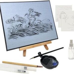 AOVOA Zen Meditation Board, Painting with Water for Relaxing, Mindfulness & Meditation Practice, Zen Meditation Gifts with Brushes and Stenciles