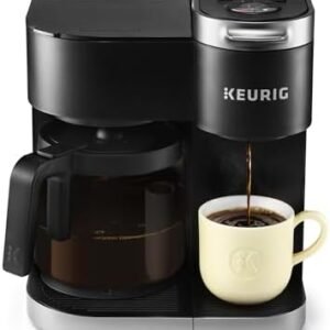Keurig K-Duo Single Serve K-Cup Pod & Carafe Coffee Maker, with Multiple Brew Sizes, 60oz Removable Reservoir, Programmable Auto Brew Carafe, (Gen 1), Black