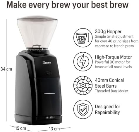 Baratza Encore Coffee Grinder ZCG485BLK, Black - Image 3
