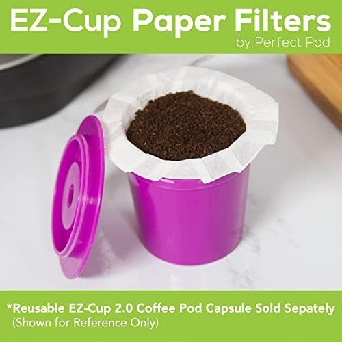 Perfect Pod EZ-Cup Disposable Paper Filters with Patented Lid Design for Reusable Coffee Pods 4-Pack (200 Filters) - Image 4