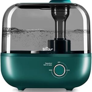 Bear Humidifiers for Bedroom Large Room Home, 5L Cool Mist Top Fill Humidifiers, Quiet Air Humidifier for Baby Nursery & Plants, Lasts Up to 35 Hours, Auto Shut-Off