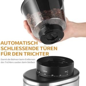 Burr Coffee Grinder, Electric Conical Coffee Bean Grinder With 30 Adjustable Grind Settings For 2-12 Cups, Sliver & Black