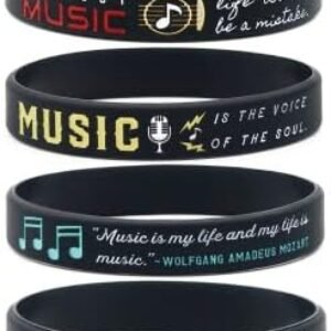 Inkstone Music Inspirational Bracelets with Quotes and Sayings About Music - Jewelry Accessories Gifts for Musicians Music Teachers Students