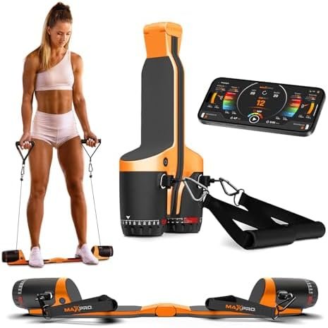 MAXPRO Fitness: Cable Home Gym | As Seen on Shark Tank | Versatile, Portable, Bluetooth Connected | Strength, HIIT, Cardio, Plyometric, Powerful 5-300lbs Resistance - Image 6