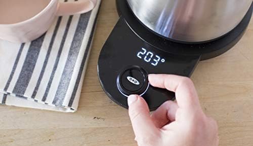 OXO Brew Gooseneck Electric Kettle – Hot Water Kettle, Pour Over Coffee & Tea Kettle, Adjustable Temperature, Built-In Brew Timer, Stainless Steel, 1L - Image 11