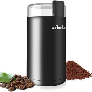 Coffee Grinder, Wancle Electric Coffee Grinder, Spice Grinder, One Touch Coffee Mill for Beans, Spices and More, with Clean Brush Black