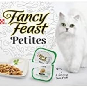 Purina Fancy Feast Gourmet Wet Cat Food Variety Pack, Petites Gravy Collection, break-apart tubs, 48 servings - 2.8 Ounce (Pack of 48)