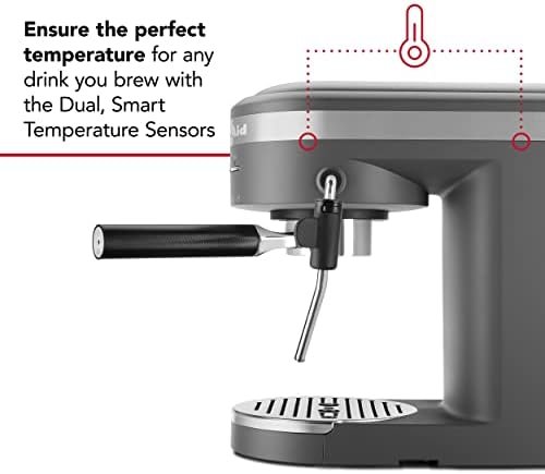 KitchenAid Semi-Automatic Espresso Machine KES6403, Matte Charcoal Grey, 1.4 Liters - Image 2