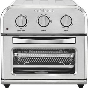 Cuisinart TOA-26 Compact Airfryer Toaster Oven, 1800-Watt Motor with 6-in-1 Functions and Wide Temperature Range, Air Fryer, Stainless Steel