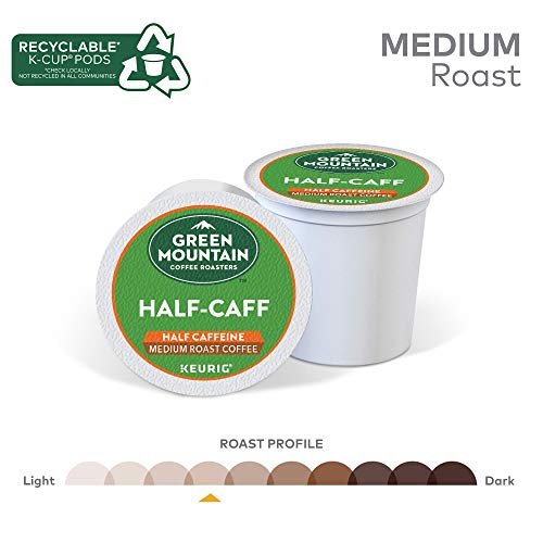 Green Mountain Coffee Roasters Half Caff, Single-Serve Keurig K-Cup Pods, Medium Roast Coffee Pods, 48 Count - Image 4