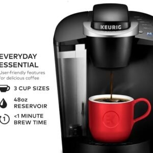 Keurig K-Classic Single Serve K-Cup Pod Coffee Maker, with 3 Brew Sizes, 48oz Removable Reservoir, Black