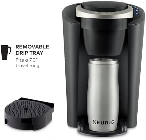 Keurig K-Compact Single-Serve K-Cup Pod Coffee Maker, with 3 Brew Sizes, Smart Start Feature, 36oz Removable Reservoir, Black - Image 3