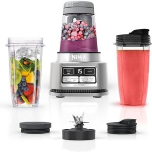Ninja Blenders for Kitchen | Smoothie Blender, Mixer, Grinder - Premium Blending Performance for Sauces, Frozen Drinks, and More | 1200 Peak Watt Motor | SS101 Foodi Personal Smoothie Maker