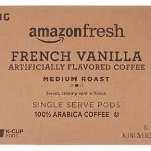 AmazonFresh 80 Ct. K-Cups, French Vanilla Flavored Medium Roast, Keurig K-Cup Brewer Compatible