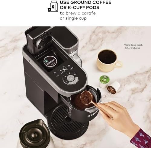Keurig K-Duo Plus Single Serve & Carafe Coffee Maker, Multi-Position 60oz Removable Reservoir, Programmable Auto Brew Carafe, Black - Image 2