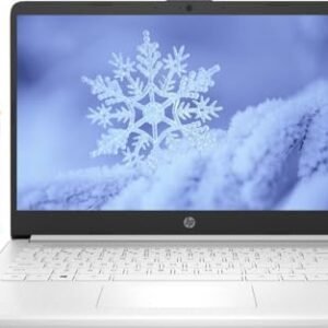 HP Newest 14" LED Business Laptop Computer, 16GB RAM 320GB Storage (64GB eMMC+256GB SD Card), Intel Quad-Core N4120, Windows 11 S Laptop with 1-Year Microsoft Office 365, PLUSERA Earphones, White