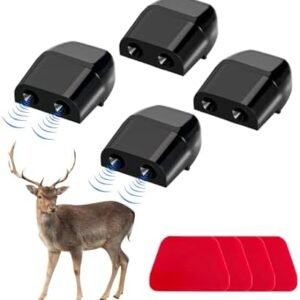 4 PCS Deer Whistles for Car, Automotive Deer Warning Whistle Devices, Animal Warning Devices Avoids Collision, Universal Animal Alert Accessories for Vehicles (Black)