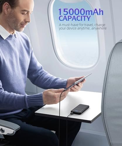 Portable-Charger-Power-Bank - 2 Pack 15000mAh Dual USB Power Bank Output 5V3.1A Fast Charger Portable Charger Compatible with Smartphones and All USB Devices (Deep Black and White) - Image 7