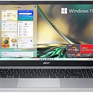 Acer Aspire 3 A315-24P-R7VH Slim Laptop | 15.6" Full HD IPS Display | AMD Ryzen 3 7320U Quad-Core Processor | AMD Radeon Graphics | 8GB LPDDR5 | 128GB NVMe SSD | Wi-Fi 6 | Windows 11 Home in S Mode