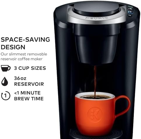 Keurig K-Compact Single-Serve K-Cup Pod Coffee Maker, with 3 Brew Sizes, Smart Start Feature, 36oz Removable Reservoir, Black - Image 2