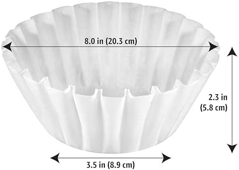 Amazon Basics Basket Coffee Filters for 8-12 Cup Coffee Makers, White, 200 Count - Image 3