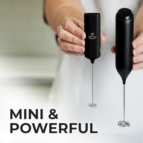 Mini & Mighty Milk Frother Wand - Powerful Handheld Drink Mixer - Stocking Stuffer Coffee Frother For Latte, Cappuccino, Matcha, Hot Chocolate, Creamer - Black - Image 2