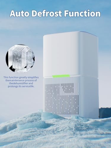 Dehumidifier, 54 OZ (500 sq.ft) Dehumidifiers for Home, Small Dehumidifier for Basement with Auto Shut Off, Auto Defrost, Sleep Mode, Timing, Quiet Dehumidifier for Bedroom, Bathroom, Closet - Image 7