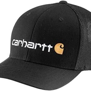 Carhartt Men's Rugged Flex Fitted Canvas MeshBack Logo Graphic Cap