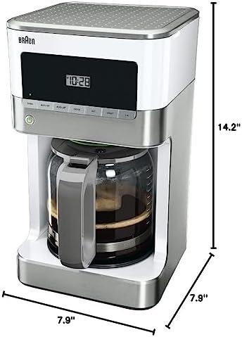 Braun KF6050WH BrewSense Drip Coffee Maker, White - Image 7