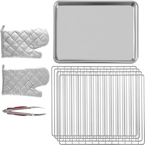 VEVOR Commercial Convection Oven, 66L/60Qt, Half-Size Conventional Oven Countertop, 1800W 4-Tier Toaster w/Front Glass Door, w/Trays Wire Racks Clip Gloves, 120V - Image 9