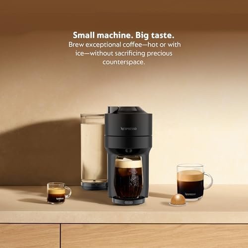 Nespresso Limited-Edition Vertuo Pop+ Coffee and Espresso Maker by De'Longhi, Black Matte with Dark Chrome - Image 2