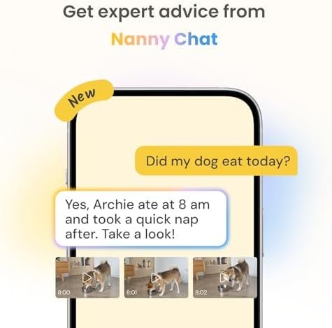 Furbo 360° Dog Camera + Nanny Bundle: Home Security & Dog Safety Alerts, Rotating Pet Treat Dispenser Camera with Speaker, Smart Home Indoor Cam w Phone App (Additional Subscription Required at Setup) - Image 8