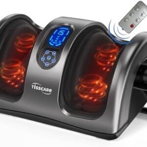 TISSCARE Shiatsu Foot Massager with Heat: Foot Massager for Plantar Fasciitis, Neuropathy, Circulation and Pain Relief, Massage Feet/Leg/Calf/Ankle at Home/Office, Christmas Gifts for Women and Men