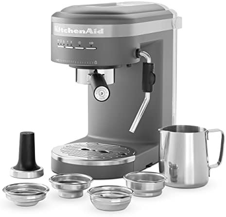 KitchenAid Semi-Automatic Espresso Machine KES6403, Matte Charcoal Grey, 1.4 Liters - Image 8