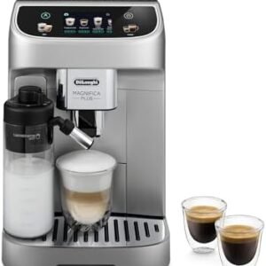 De'Longhi Magnifica Plus Fully Automatic Espresso Machine with Automatic Milk Frother for 18+ One Touch Recipes, Built-in Grinder, ECAM32070SB
