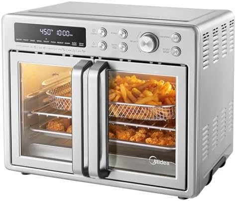 Midea Flexify French Door Toaster Oven Air Fryer Combo, 26.4 QT, Extra Large Air Fryer Countertop Oven 10-in-1 Combo, 25% Faster Cooking and 90% Less Oil, Stainless Steel - Image 12