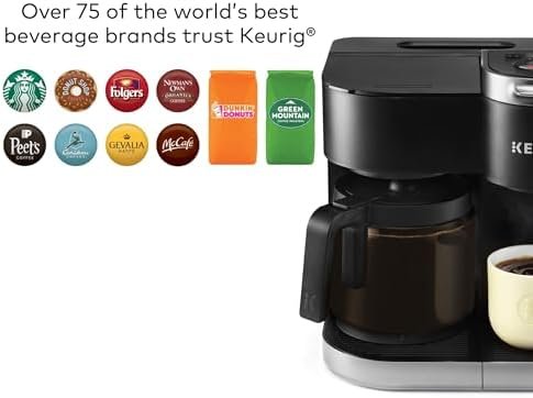 Keurig K-Duo Single Serve K-Cup Pod & Carafe Coffee Maker, with Multiple Brew Sizes, 60oz Removable Reservoir, Programmable Auto Brew Carafe, (Gen 1), Black - Image 11