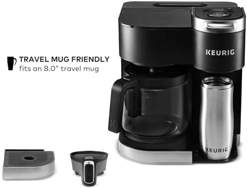 Keurig K-Duo Single Serve K-Cup Pod & Carafe Coffee Maker, with Multiple Brew Sizes, 60oz Removable Reservoir, Programmable Auto Brew Carafe, (Gen 1), Black - Image 10