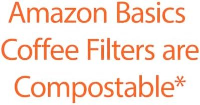 Amazon Basics Basket Coffee Filters for 8-12 Cup Coffee Makers, White, 200 Count - Image 4